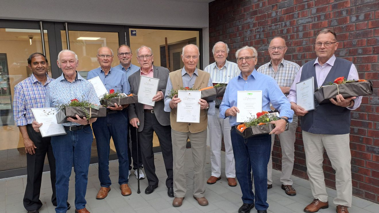 Jubilarehrungen der Kolpingsfamilie Hollage. Foto: Kolpingsfamilie Hollage