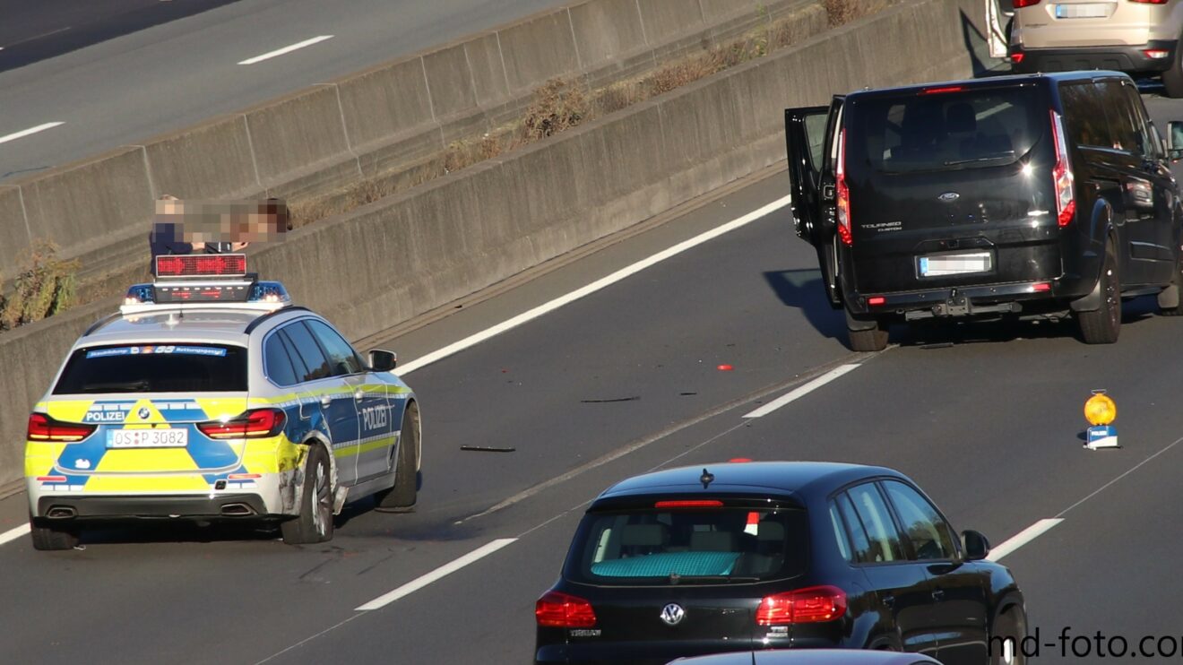 Auf der A1 kam es am Sonntag rund um Wallenhorst zu mehreren Verkehrsunfällen und Pkw-Bränden. Foto: Marc Dallmöller / md-foto.com