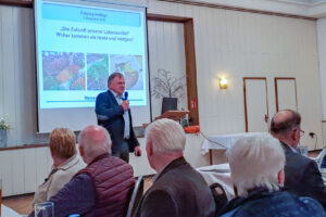 Werner Wahmhoff spricht beim Kolping-Gedenktag über die Lebensmittelproduktion. Foto: André Thöle