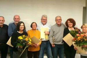 Jürgen Czirpek, Thomas & Andrea Burlage, Marianne & Herbert Placke, Martin Süllow, Karin Hoffmann, Renate Riehemann (von links nach rechts). Foto: TSV Wallenhorst
