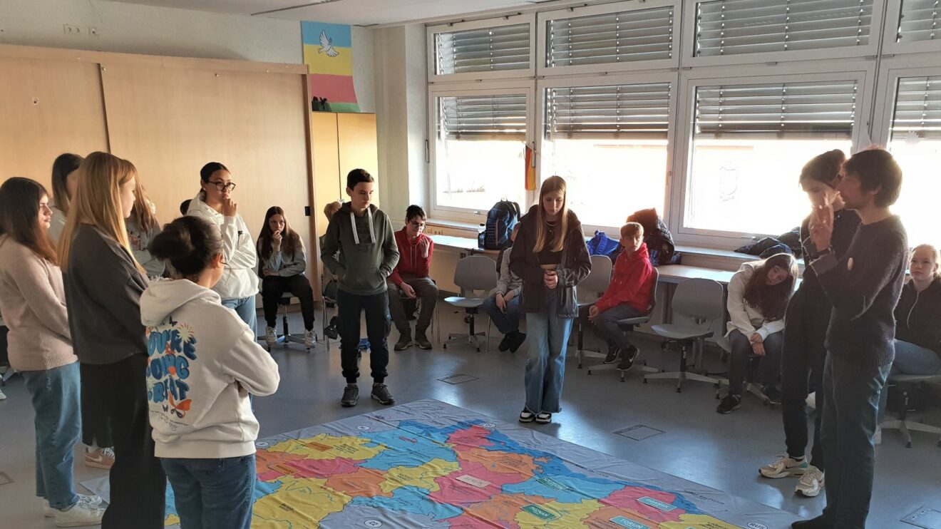 Das PolenMobil war während der Projekttage unter dem Motto „Fest der Kulturen“ an der Realschule Wallenhorst. Foto: Realschule Wallenhorst