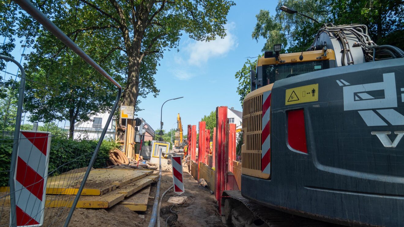 Kanalbauarbeiten am Haupthügel. Foto: Thomas Remme / Gemeinde Wallenhorst