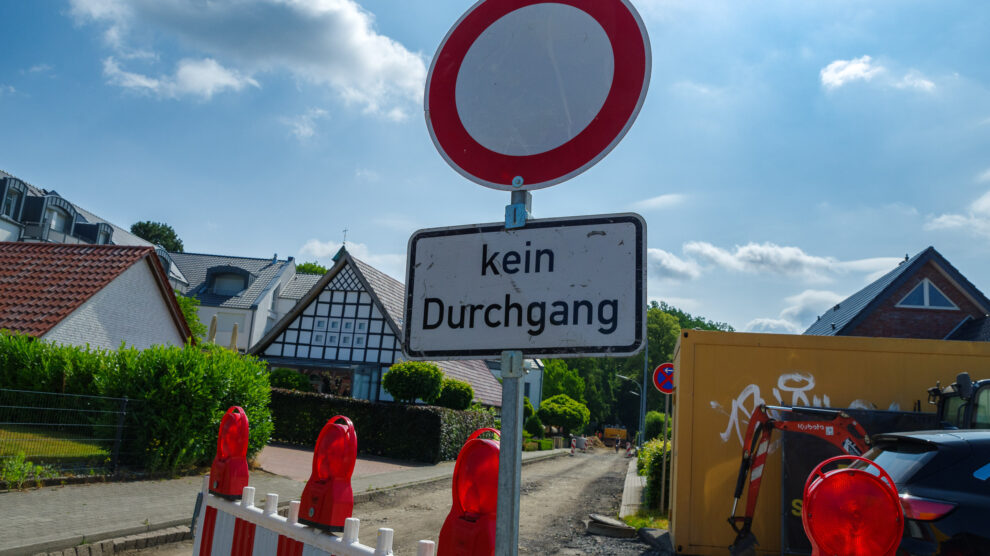 Kanalbauarbeiten am Haupthügel. Foto: Thomas Remme / Gemeinde Wallenhorst