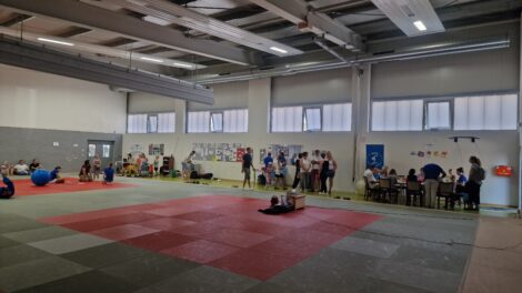 Das zweite Septemberwochenende nutzen die Judoka von Blau-Weiss Hollage um Werbung für ihre Abteilung zu machen. Foto: Blau-Weiss Hollage