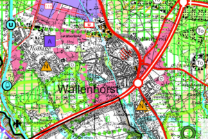 Was liegt wo in Wallenhorst an? (Symbolbild mit Geoinformationen des Landkreises Osnabrück)