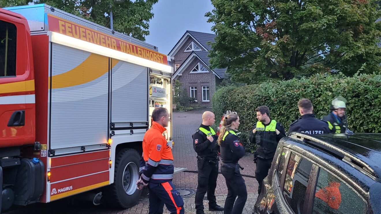 Einsatz der Feuerwehr an der Köpenicker Straße in Wallenhorst. Foto: Marc Dallmöller / md-foto.com