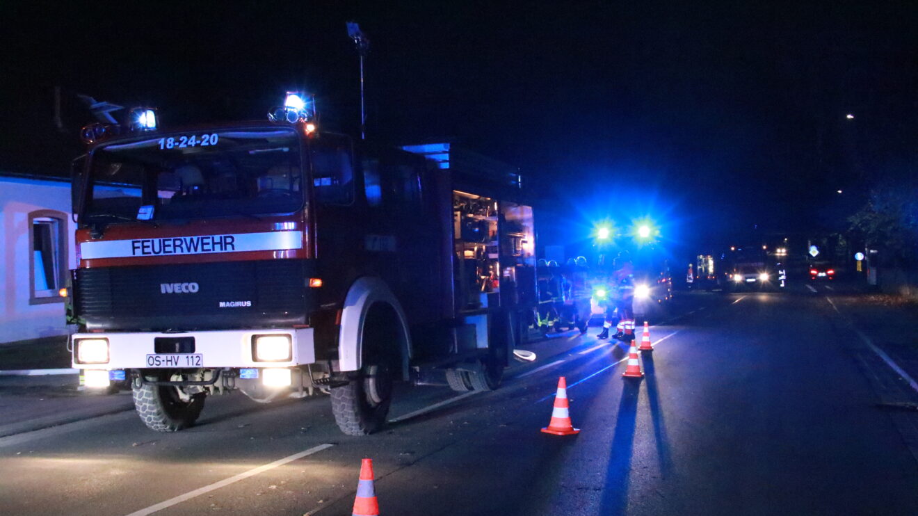 Feuerwehreinsatz in Lechtingen an der Osnabrücker Straße. Foto: Marc Dallmöller