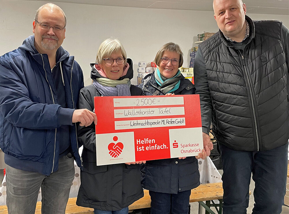 Eine Spende für die Wallenhorster Tafel. Foto: ML Reifen