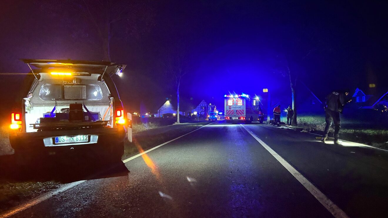 Am Donnerstagnachmittag ereignete sich ein schwerer Verkehrsunfall auf der Engter Straße in Wallenhorst. Foto: Marc Dallmöller / md-foto.com