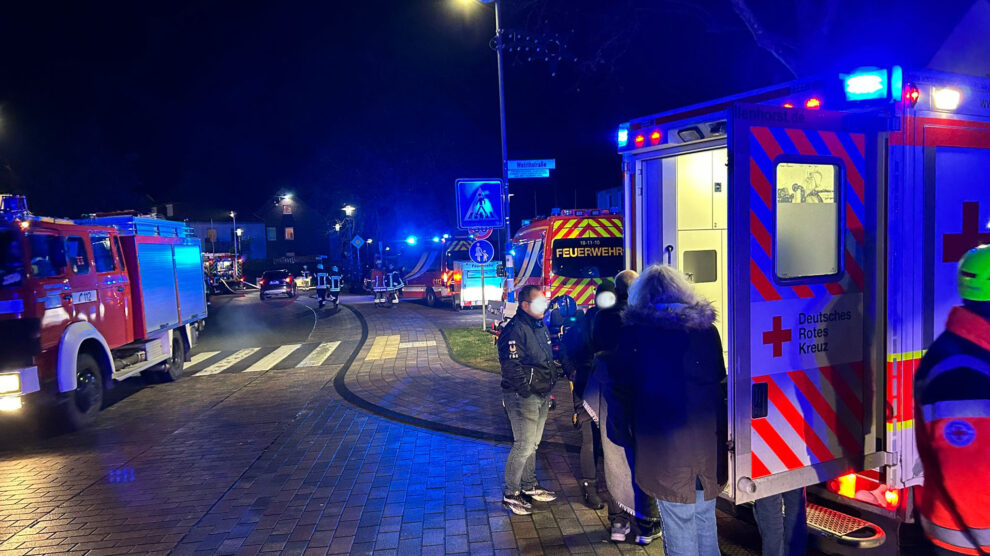 Einsatz am Gasthof zur Post in Wallenhorst in der Neujahrsnacht. Foto: S. K.