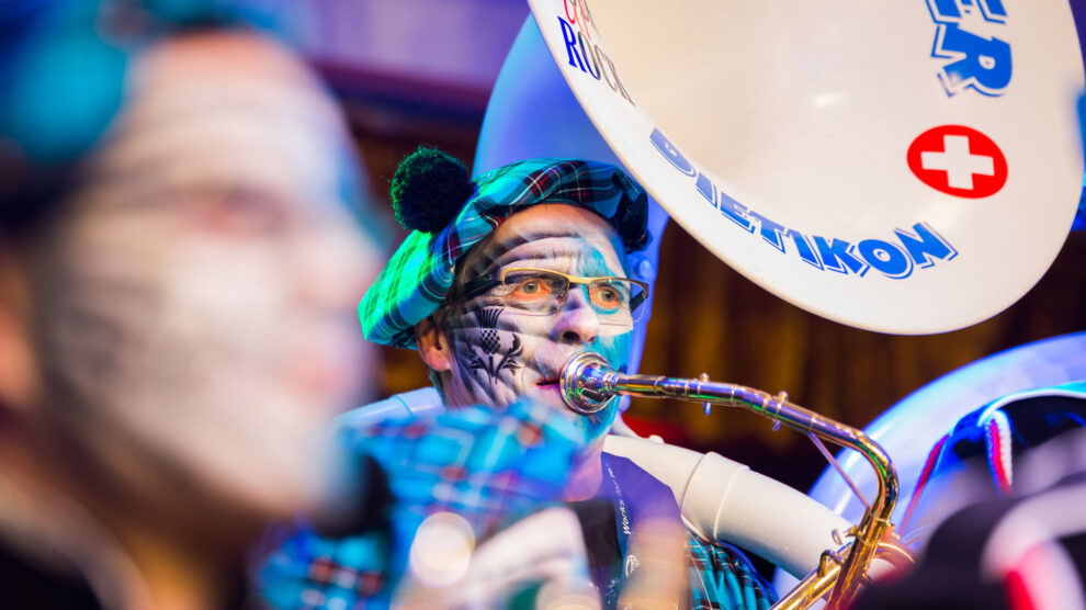 Die Reppischfäger rocken die Bühne im Saal Barlag, hier bei ihrem letzten Auftritt im Jahr 2018. Foto: Dennis Flegel