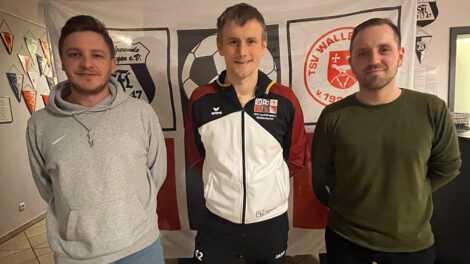 v.l. Trainer Hendrik Renken, Torwart-Trainer Patrick Heumann und Trainer Daniel Fuhrmann. Foto: JSG Lechtingen-Wallenhorst