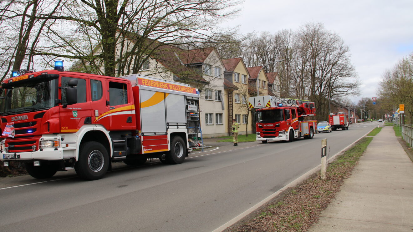 Einsatz für die Feuerwehren aus Wallenhorst und Rulle im Ortsteil Lechtingen am Dienstagmittag. Foto: Marc Dallmöller / md-foto.com