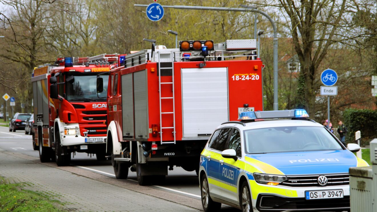 Einsatz für die Feuerwehren aus Wallenhorst und Rulle im Ortsteil Lechtingen am Dienstagmittag. Foto: Marc Dallmöller / md-foto.com