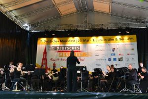 Der Spielmannszug Osnabrück-Haste e.V. beim 7. Deutschen Musikfest in Ulm und Neu-Ulm. Foto: Spielmannszug Osnabrück-Haste e.V.