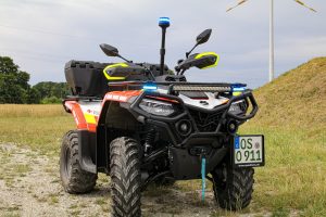 Ein voll ausgestattetes, geländegängiges Quad ergänzt ab sofort den bestehenden Fuhrpark beim DRK Wallenhorst. Foto: Marc Dallmöller