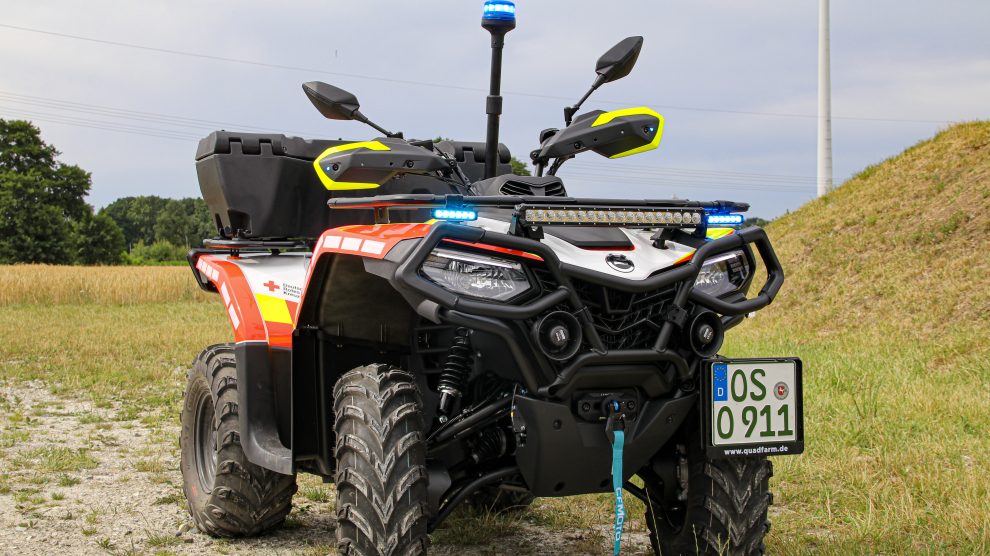 Ein voll ausgestattetes, geländegängiges Quad ergänzt ab sofort den bestehenden Fuhrpark beim DRK Wallenhorst. Foto: Marc Dallmöller