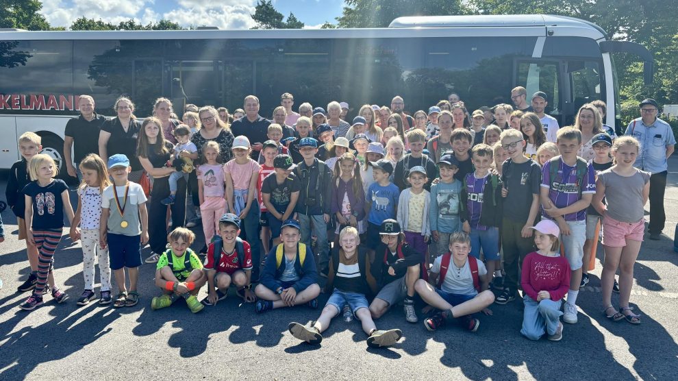 Große Vorfreude herrschte bei den rund 80 Kindern und ihren Begleitpersonen nach der Ankunft in Münster. Foto: SPD Wallenhorst