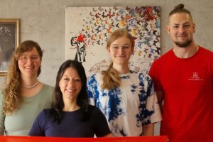 Fabienne Schröder, Lisa Böge, Lilith Lenze und Erik Frerker gründen die Linke Ortsgruppe Wallenhorst. Foto: Die Linke Wallenhorst