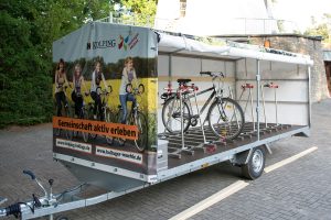 Der Fahrradanhänger bietet Platz für 16 Fahrräder. Foto: Kolpingsfamilie Hollage