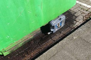 Tatort mit Kanister in Wallenhorst-Hollage. Foto: Polizei Wallenhorst