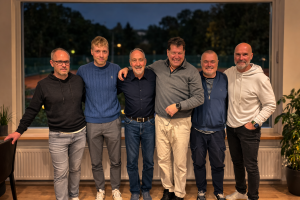 Neuer/alter Vorstand (v.l.) Erik Ahmann, Lennart Semmler, Jürgen Czirpek, Helge Kujas, Peter Starmann, Thomas Burlage. Foto: TSV Wallenhorst - Tennis