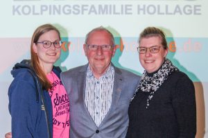 Das Leitungsteam der Kolpingsfamilie Hollage (von links): Janina Bode, Christian Speer und Martina Unland. Foto: Kolpingsfamilie Hollage