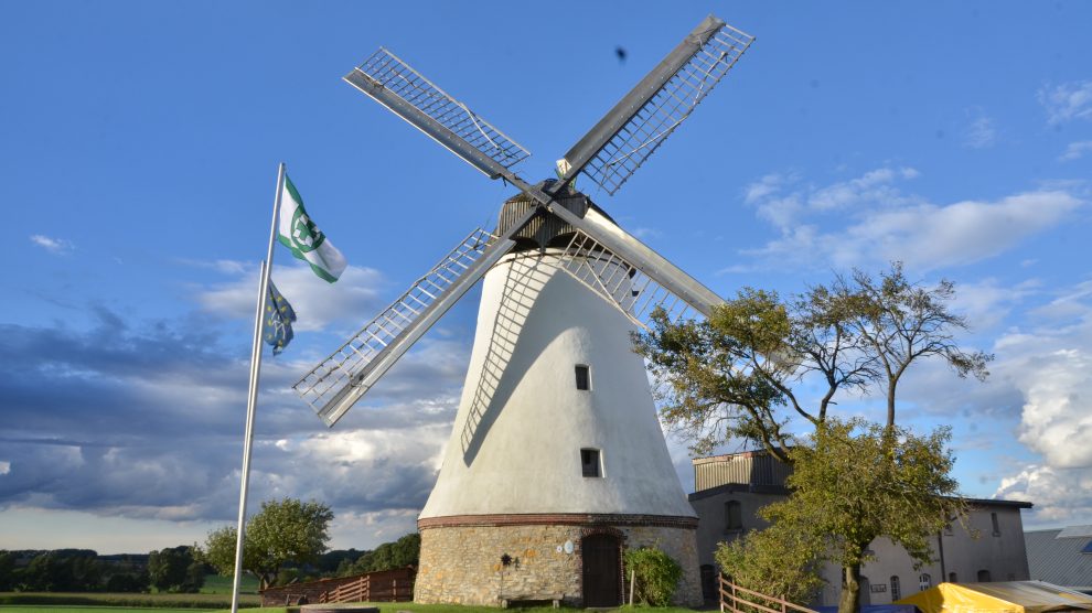 Der Deutsche Mühlentag findet am Pfingstmontag auch an der Lechtinger Windmühle statt. Foto: Windmühle Lechtingen e.V.